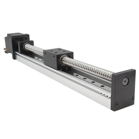 300mm Travel Linear Rail Guide Kit With Square Rails And SFU1605 Ballscrew For DIY CNC Router X Y Z Linear Stage Actuator Nema 23 Motor Included Beefy Aluminum Build Delivers Smooth Glide And Precise Motion, aluminum linear rail with SFU1605 ballscrew and NEMA23 motor