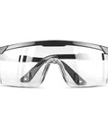 Clear Anti Fog Safety Glasses With UV400 Protection, Anti Scratch Lenses, Adjustable Temples, front view.