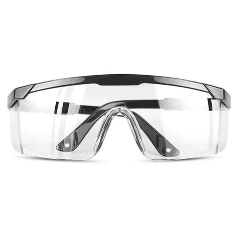 Clear Anti Fog Safety Glasses With UV400 Protection, Anti Scratch Lenses, Adjustable Temples, front view.