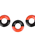 Black and red steel driver weights for Weighted Golf Swing Trainer Kit With Grip Trainer, 3-Piece Steel Driver Weights, Swing Analyzer Accessories