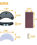 Sizes of Six Pairs Rubber Heel Plates Repair Kit For Mens Leather Shoes And Womens Thick Heels Includes Double Sided Tape Sandpaper