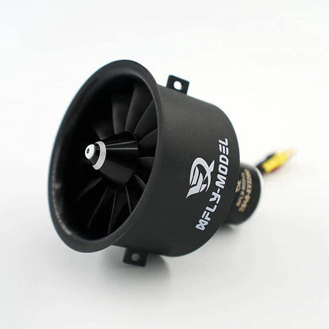 64mm 12 Blade EDF Ducted Fan With 4S 2840-KV3200 Brushless Outrunner Motor for RC Jet Aircraft with CNC Laser Spinner Finish