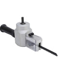 Thonlai Dual Purpose Sheet Nibbler Cutter & Drill Tool Attachment With 360 Degree Adjustable Blade Holder For Electric And Pneumatic Drills Over 10mm Cuts Thin Iron And Stainless Steel Sheets, showing the blade holder and handle.
