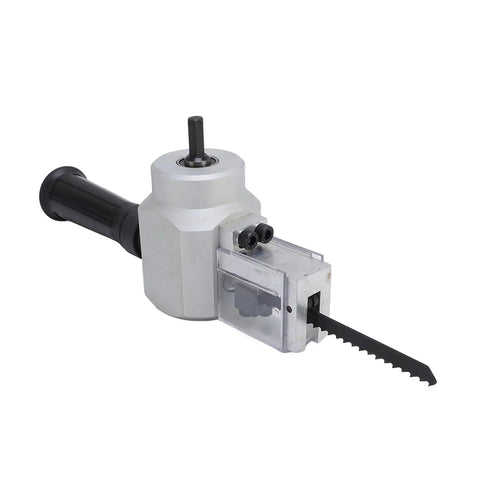 Thonlai Dual Purpose Sheet Nibbler Cutter & Drill Tool Attachment With 360 Degree Adjustable Blade Holder For Electric And Pneumatic Drills Over 10mm Cuts Thin Iron And Stainless Steel Sheets, showing the blade holder and handle.
