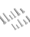 12 Sizes 304 Stainless Steel Flat Head Clevis Pins Kit With Plastic Box M3 M4 M5 12 Type Assortment, 64 Pcs