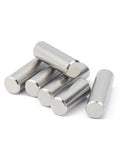Heavy Duty 304 Stainless Steel Locating Dowel Pins With Round Heads And Chamfered Ends For Precise Machining And Assembly Work That Lasts A Long Time Without Rust, showing six smooth pins.