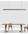 Modern Wood LED Pendant Lights Minimalist Wooden Hanglamp for Bedroom Dining Room Study Office Bar Luminaire Suspension, 150 cm A-pinewood.