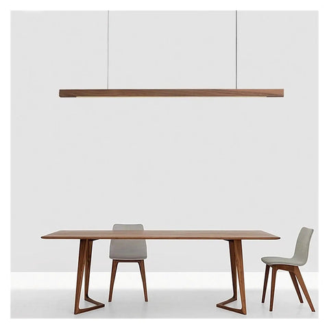 Modern Wood LED Pendant Lights Minimalist Wooden Hanglamp for Bedroom Dining Room Study Office Bar Luminaire Suspension, 150 cm A-pinewood.