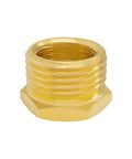 Brass garden hose adapter with 1/2 in NPT female threads and hex nut body