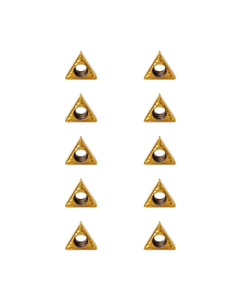 10Pcs TCMT090204 TCMT1.8 1.5 Carbide Turning Inserts, triangle shape, CVD coated for CNC lathe, steel and stainless external turning