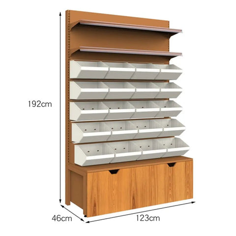 Heavy Duty Seven Tier Storage Rack, 192cm tall, adjustable unit with wood plank surfaces, ideal for garage and home organizing.