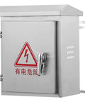 Beefy Stainless Steel Outdoor IP67 Electrical Enclosure With Mounting Kit Wall Mount Control Box Weatherproof Junction Box For Industrial Electrical Gear 60x30x80 Cm, front view