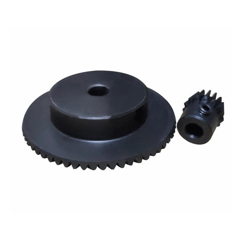 Modulus Bevel Gear Set 1.5 2 3 M 13T To 26T 15 To 45 Teeth 45 Steel Mechanical Power Transmission Gear, two black gears