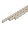 Beige PEEK Plastic Round Rod 0.25 Inch Diameter By 36 Inch Length Three Pack For Precision Machining Mechanical DIY Projects