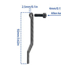 Tough As Nails Carbon Fiber Chain Catcher For Road Bikes dimensions showing 92mm length and 2.5mm thickness with Allen key screw.