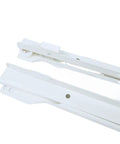 One Pack Drawer Runners Slides With Hidden Roller Bearings And Wheels, White, Durable Steel, Smooth Glide, Quiet Operation