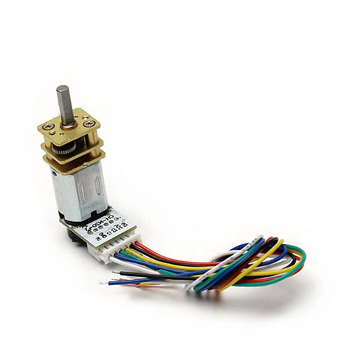 DC 6V 500RPM Gear Motor With Hall Encoder Micro Mini GA12 N20 Speed Reduction Gearbox for DIY projects, metal gears, colored wires