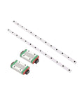 High Precision Linear Guide Rail Kit MGN9 450 Millilong Smooth Rod With Predrilled Carriages For CNC Robotics And Smooth Sliding Motion, two rails and carriages