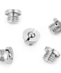 Heavy Duty Stainless Steel Ball Plungers M5x5 Flanged Threaded Spring Plunger 5 Pack on white background.