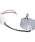 Versatile Dc Brushless Reduction Motor Delivers Stable 5V 10 Rpm Sync Drive For Massive Torque Household Appliances Electric Fans And Dynamic Retail Displays Runs Super Quiet With Zero Fuss Installation, featuring silver metal motor with wires.