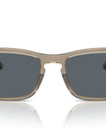 Rectangular Sunglasses RB4435 with Transparent Brown Frame and Keyhole Bridge, Blue Lenses, 56 Mm, 100% UV Protection