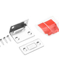 Invisible Magnetic Cabinet Latch No Drill No Hassle Install Door Catch Stainless Steel Silver 38x24mm 1 Pack with screws and adhesive