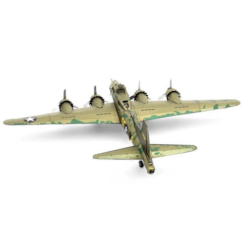 B 17 Flying Fortress 3D Metal Model Kit For Teens And Hobbyists No Glue Needed Easy Clip Panels Tweezers Recommended Paint Ready Aircraft