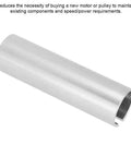 Premium Crank Shaft Sleeve Adapter Fits 3/4 Inch To 7/8 Inch Diameter Gas Engine Pulley Gear Box Conversion With 3/16 Step Key silver steel sleeve