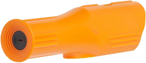 Handheld Sight Level for Surveying and Construction Projects Orange Optical Level Tool for Precise Grade Checks in close-up view