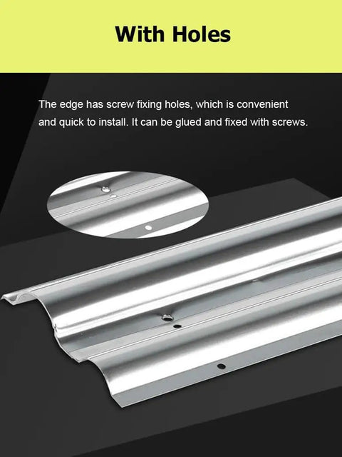3.3 Foot Stainless Steel Wire Guard Raceway Cord Cover Cable Management Hider Protector With Screws in silver with edge holes