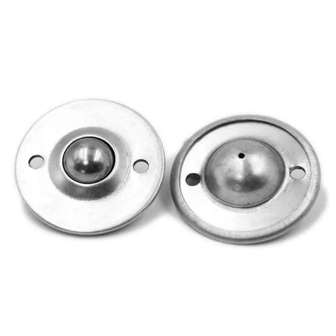 Top Notch Carbon Steel Ball Casters 1 Inch Diameter Heavy Duty 10 Pack Flange Roller Wheels With 5mm Mounting Holes for industrial use