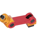 Precision Adjustable Vise Stop Locator For CNC Mill And Lathe Work Tables features a red and gold design for easy visibility and control.