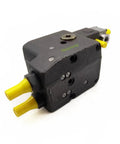 LRDH1 Hydraulic Pump Valve Repair Kit For A11VO190 And A11VLO190 Hydraulic Pumps And Control Valves Beefed Up Durability High Quality Spare Part For High Pressure Industrial Use, black metal valve block with yellow caps