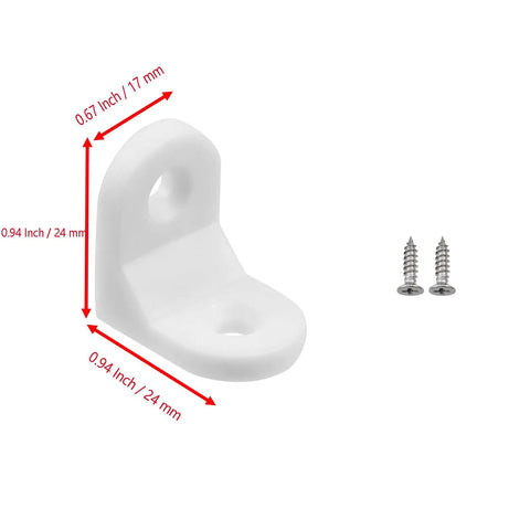 Premium Plastic L Shelf Brackets For Sturdy Wall Mounting Built Tough With Durable Polymer Corners In Crisp White Includes Twenty Angled Holders For Fast Diy Shelving Setup Gives Knockout Performance For Home Storage Without Any Hassle