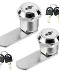 Zinc Alloy Cam Lock For Cabinets And Mailboxes Security Cylinder With Four Keys 16mm And 20mm Fit Furniture Lockers And Drawers 2 Pack