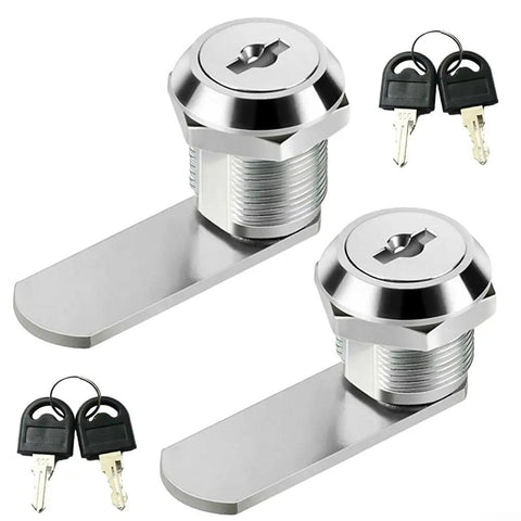 Zinc Alloy Cam Lock For Cabinets And Mailboxes Security Cylinder With Four Keys 16mm And 20mm Fit Furniture Lockers And Drawers 2 Pack