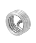 Close-up of a single helical coil from M6 1.0 1D Stainless Steel Threaded Inserts Kit 100 Pcs Helical Coil Wire Thread Repair For Low Strength Materials