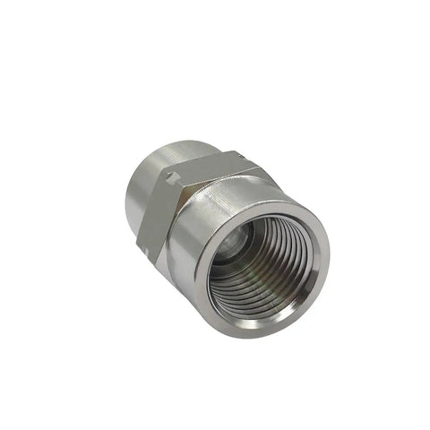 304 Stainless Steel Reducing Coupling Adapter Three Quarter Inch NPT Female To Half Inch NPT Female Hex Pipe Fitting