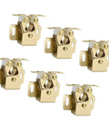 Six Pack Heavy Duty Metal Double Ball Roller Catch For Cabinet And Wardrobe Door, Easy Install Kitchen Latches, gold metal finish