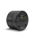 Ultra Efficient Brushless Servo Motor For Low Speed Hollow Cup Pan Applications, Longer Runtime, No Brush Design, Low Maintenance BLDC DC Motor With CAN 15 Bit Compatibility, side view showing connection port.