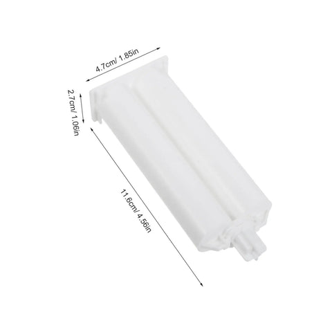 Dual Component Epoxy Adhesive Cartridge Kit With Reliable Flow Control That Works Like A Boss Ten Pack Mixing Tubes For Precise Bonding High Volume Dispensing For Arts And Crafts And Industrial Glue Projects Standard Nozzle Compatibility, white mixing tube 11.6cm