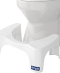 Squatty Potty Simple Curve toilet stool, white plastic, 7-inch, side view.