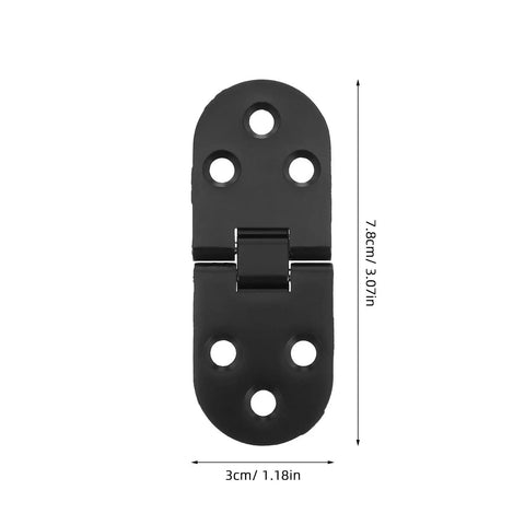 Beefy Heavy Duty Aluminum Alloy Small Door Hinge from 6 Pack, shown with dimensions, for Folding Tables and Cabinets, Rust Resistant