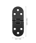 6 Pack Small Aluminum Alloy Folding Table Hinges For Tabletop Cupboard And Cabinet Use Black Finish Easy Install Durable Hardware