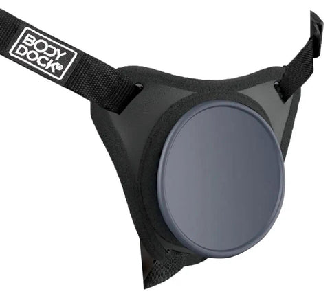 Kickass Adjustable Strap On Harness For Couples Heavy Duty Durable Comfort Fit With Easy Quick Release Buckles And Secure Waist Belt Top Shelf Adult Accessory close-up of soft padding and adjustable straps.