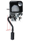 Power Boost Exhaust Pipe Muffler Silencer Kit For Predator 212cc And 196cc Go Karts, black silencer attached to engine