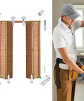 Spring Loaded Bi Fold Door Top Roller Guide Wheel And Top Pivot Kit installation on bifold closet door with handyman