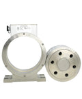 Front view of Heavy Duty Torque Sensor Disc Flange for Precise Torque Speed Measurement 30,000 Nm Range Built To Last Industrial Grade Instrument.