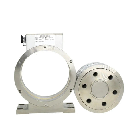 Front view of Heavy Duty Torque Sensor Disc Flange for Precise Torque Speed Measurement 30,000 Nm Range Built To Last Industrial Grade Instrument.
