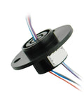 No-Fuss Conductive Slip Ring, 6-Way 2A Rotary Joint with visible collector in rotating systems.
